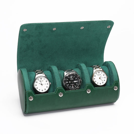 Organizador de relojes de viaje – Estuche de cuero portátil (3 colores)
