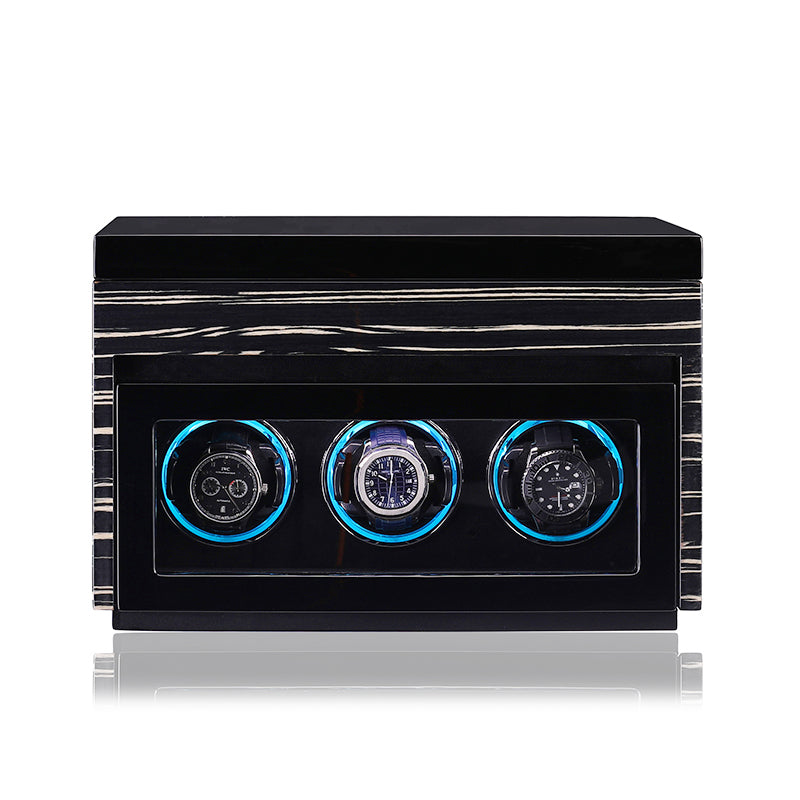Caja giratoria automática para relojes – 9 espacios con pantalla LCD y motor japonés