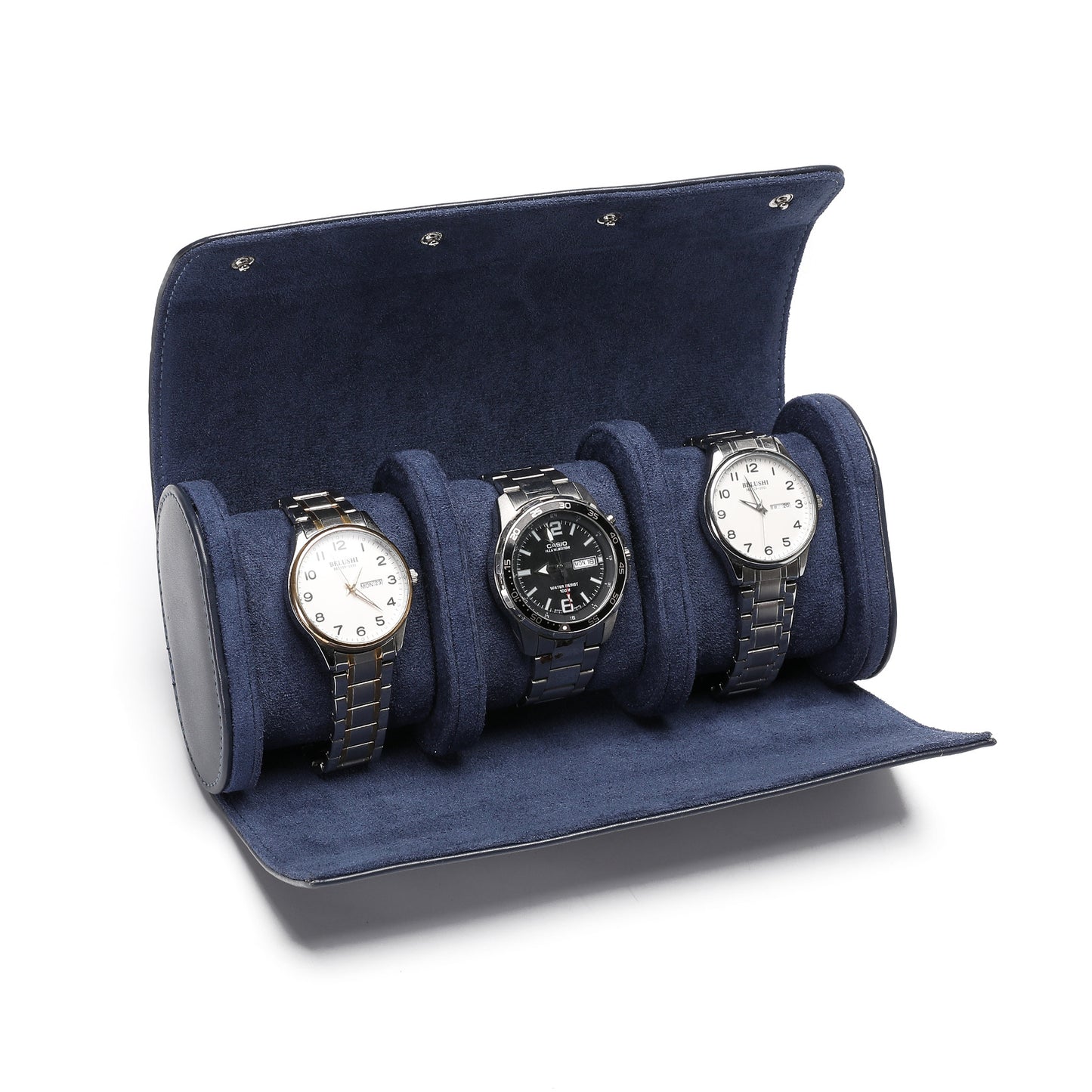 Organizador de relojes de viaje – Estuche de cuero portátil (3 colores)